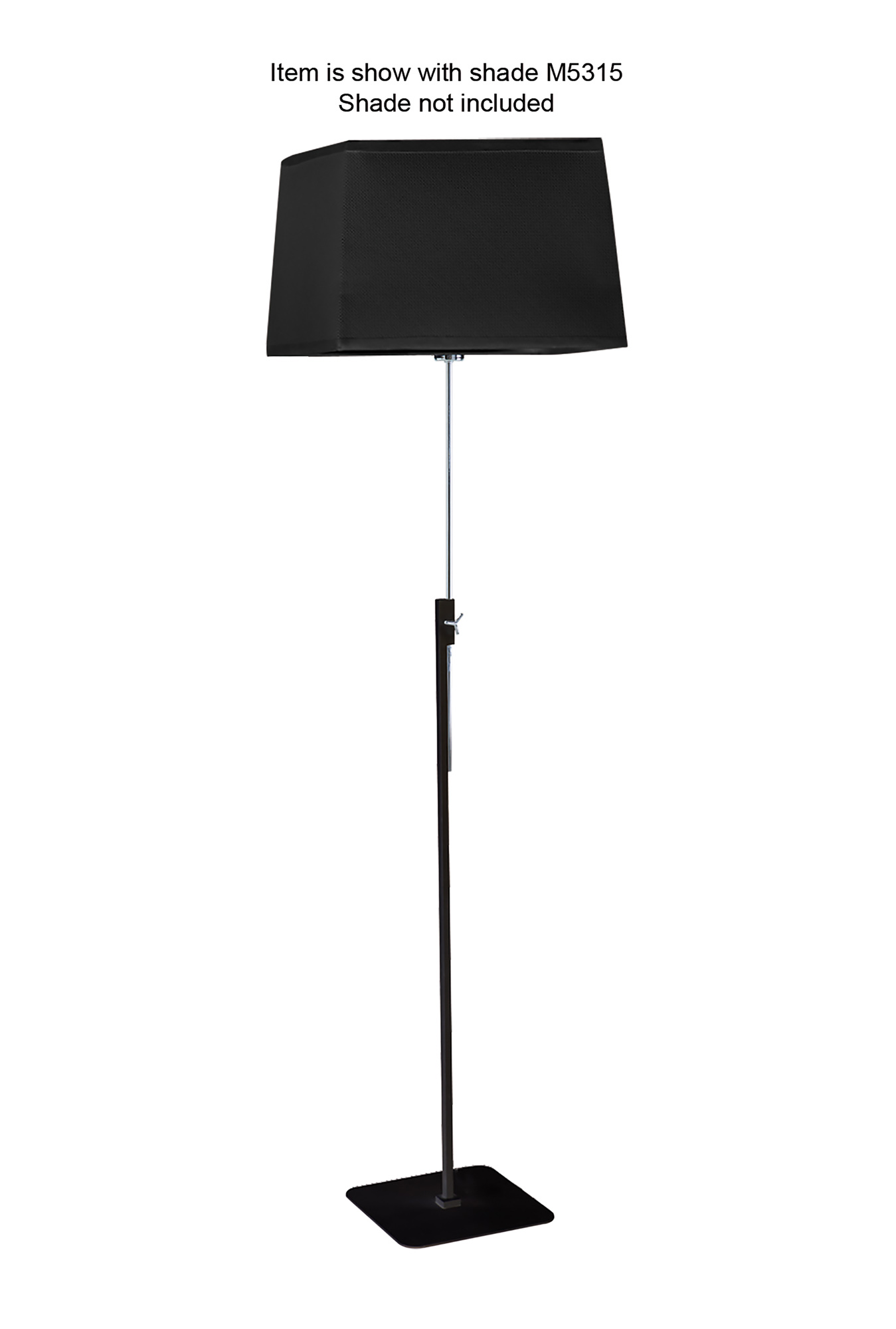 M5311  Habana Telescopic Floor Lamp 1 Light Without Shade Black